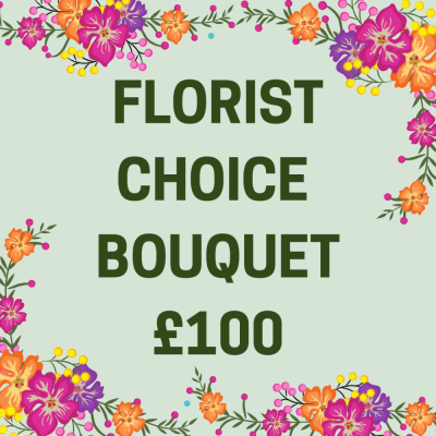 Florist Choice £100 - Let John Paul choose from the days best seasonal flowers and foliage to create the perfect gift bouquet.