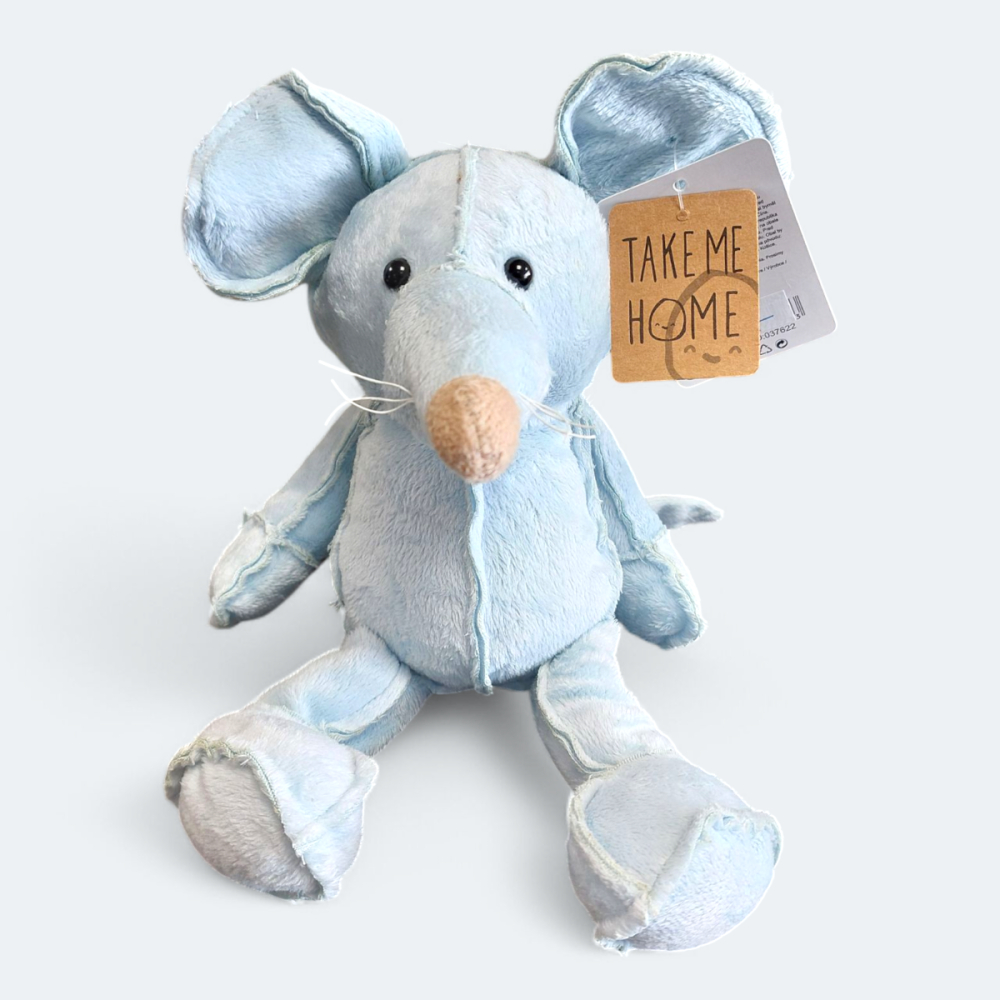 Blue Plush Mouse Product Image